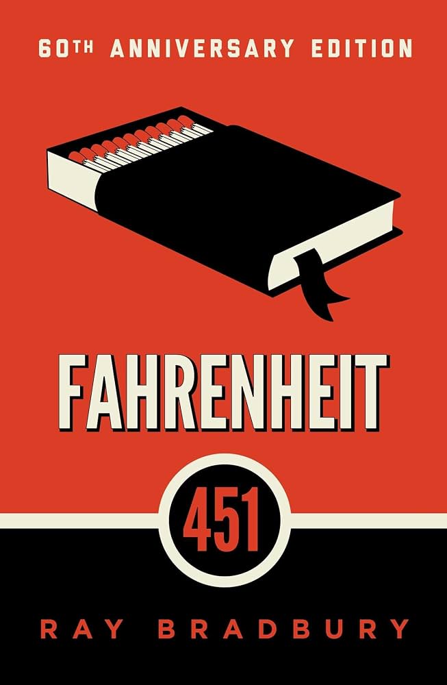 Capa do livro Fahrenheit 451, de Ray Bradbury